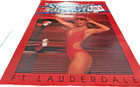 1983 Budweiser Bud Beer Spring Break 83 Sexy Girl Large Poster 23    X 17    Vintage
