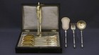 Berthier henin  France  Antique Silver 800 950  Cutlery Tongs gild 194 3g 6 85oz