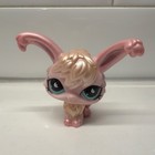 Littlest Pet Shop Lps Authentic Hasbro  868 Shimmery Pink Angora Rabbit Blue Eye