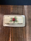 Classic Tidings Holiday 07  Covered Butter Dish Holly Berry Design