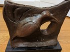 Handmade Artisan Studio Menorah Chanukah Hanukah Signed Bird Sculpture Judaica