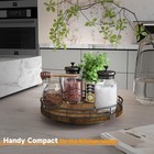 Farmhouse Oak 9 Lazy Susan Turntable For Cabinet Kitchen Walnut