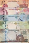 Bahrain Set 5 Pcs 1 2 1 5 10 20 Dinars 2006 2016-2023 P 30 31 32 33 P 34 Unc