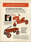 1954 Paper Ad 3 Pg Bmc Kid s Farm Tractor Pedal Car Fire Truck Road King Wagon