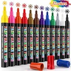 12pcs Waterproof Permanent Paint Marker Pen For Car Tyre Tire Tread Rubber Metal