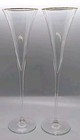 Set Of 2 Champagne Flutes Toast Glasses 11 3 4  Elegant Celebration Gold Wedding