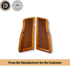 Zib Grips Classic Checkered Beech Grips For Browning Hi-power 14   Sa-35 Clones