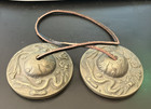 Vintage Tibetan Buddhist Tingsha Brass Cymbals Bells Dragons