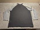 Rasco Fr Flame Resistant Henley Shirt Mens 2xl Black Long Sleeve Workwear Raglan