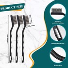 Jikvmis 12 Pcs Mini Stainless Steel Wire Brush Set  Scratch Black 