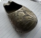 Vintage Miniature Brass Slipper Shoe Ashtray 1970 s India Etched