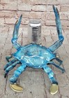 Museum Quality Art Deco Crab Blue Bronze Sculpture Statue Figurine Figure Deal