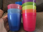 Ikea Lot Of 26 Bowl Cup Kalas Plastic Kid Child Transparent Rainbow Bright