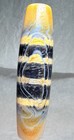 Powerful Tibetan Old Agate One Eye 4 Line Healer Dzi Bead  Silkworm Lines         