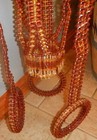 Vintage Amber Faceted Plastic Acrylic Beaded Plant Hanger From Grandmas House