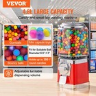 Vevor 16 h Gumball Machine Vending Coin Bank Vintage Candy Dispenser Pc Red
