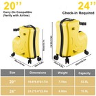 20 24  Spinner Luggage Kids Ride-on Roll Suitcase Luggage Bags Wheeled Trolley N