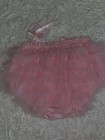 Mud Pie Pink Chiffon Bloomers Diaper Cover  Pink Bow ruffles  Baby Girl 0-6m