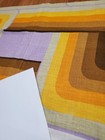 Rare Vintage Mid Century Retro 70s Pierre Cardin Yel Org Lavender Sq  Fabric 