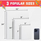 Pre-primed Stretched Canvas Set 5x7 8x10 11x14 Primed Cotton Art Canvases 3-pack