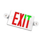 Led Dual Head Exit   Emergency Sign - 2x2w - Switchable Red   Green Lens - 5000k