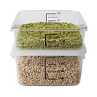 Rubbermaid Commercial Rcp 6304 Cle 4 Qt  Square Storage Container Clear Durable