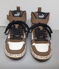 Puma Boys Rebound Game Hi Retro Basketball Barista Brown Boys 4 5 Women s 6