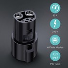 Lectron J1772 To Tesla Adapter 80 Amp  240v  - Ev Charging Black 