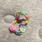 Unisex Kids Multicolor Rubber Loom Band Stretch Bracelet W  Star Dangle Charm