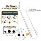 Big Drinking Straws Reusable 12 Inches Extra Long 9mm Extra Wide Sus 304 Food-gr