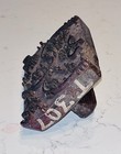 Antique Hand Carved Wood Printing Block Stamp Paisley Wall Fabric Textile