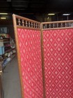 Late Victorian Oak Dressing Screen Divider 65    High X 3-18    Panels Solid