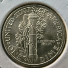1944 D Denver Mercury Dime   Business Strike 90  Silver