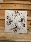 Vintage Cowboy Western Theme Ceiling Light Frosted White Glass Shade