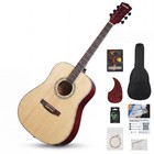 41 Inch Acoustic Guitar Starter Set  Full Size With Gig Bag  Tuner   Strap