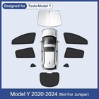 8pcs Car Window Shades For Tesla Model Y 2020-2024 not Juniper    Foldable