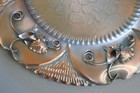 Vintage Mid Century Arts And Crafts Gregorian Copper Calla Lily Wall Charger 18 