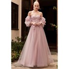 A -line Off-shoulder Evening Dresses Lace Applique Party Prom Gowns Customized