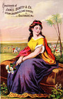 Vintage James Beatty Crackers   Cake Southern Goddess  Crop  Farming  Trade Card