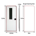 30  X 72  Rv Entry Door Screen   Lock   Keys White Aluminum Powder Coated