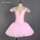 Bell Shaped Ballet Tutu Girls Ballet Dance Costume Bodice Nude V Neck Dress