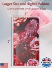 Server Book For Waitress With Zipper And Magnetic Pocket 5  X 9  Rose Flower 