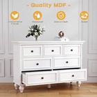 7-drawer Dresser For Bedroom wooden Chest Of Drawers Anti-tipping sturdy Storage
