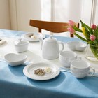 Le Creuset Leger Tea Time Set Teapot 550ml   2 Cups Pearlised White Raster Stone