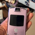 Motorola Razr V3m Pink Flip Cell Phone Camera Vintage Untested No Battery As Is