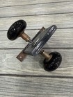 Antique Black Porcelain Door Knobs   Mortise Lock Set Hardware Salvage