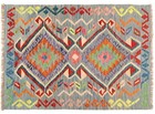 Modern Handmade Afghan Chobi Kilim Wool Area Rug By Afghan Artisan 4 6 X 3 3 Ft