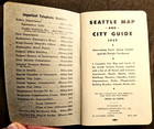 1949 Seattle Map   City Guide     112pg  By Newman-burrows Co W fold out Map
