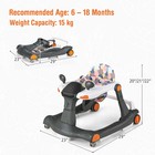 2-in-1 Baby Walker Foldable Activity Push Walker W  Adjustable Height