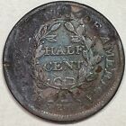 1804 Plain 4 No Stems Draped Bust Half Cent Very Fine Vf Coin  Issues  16639